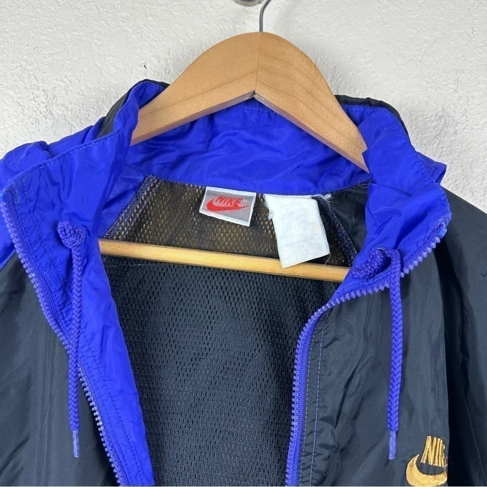 Nike Vintage Zip Front Long Sleeve Windbreaker Size Large Men
